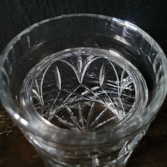 Vintage Cut Crystal Biscuit Jar, Cookie Jar, Lidded Crystal Jar - Picture 3 of 5